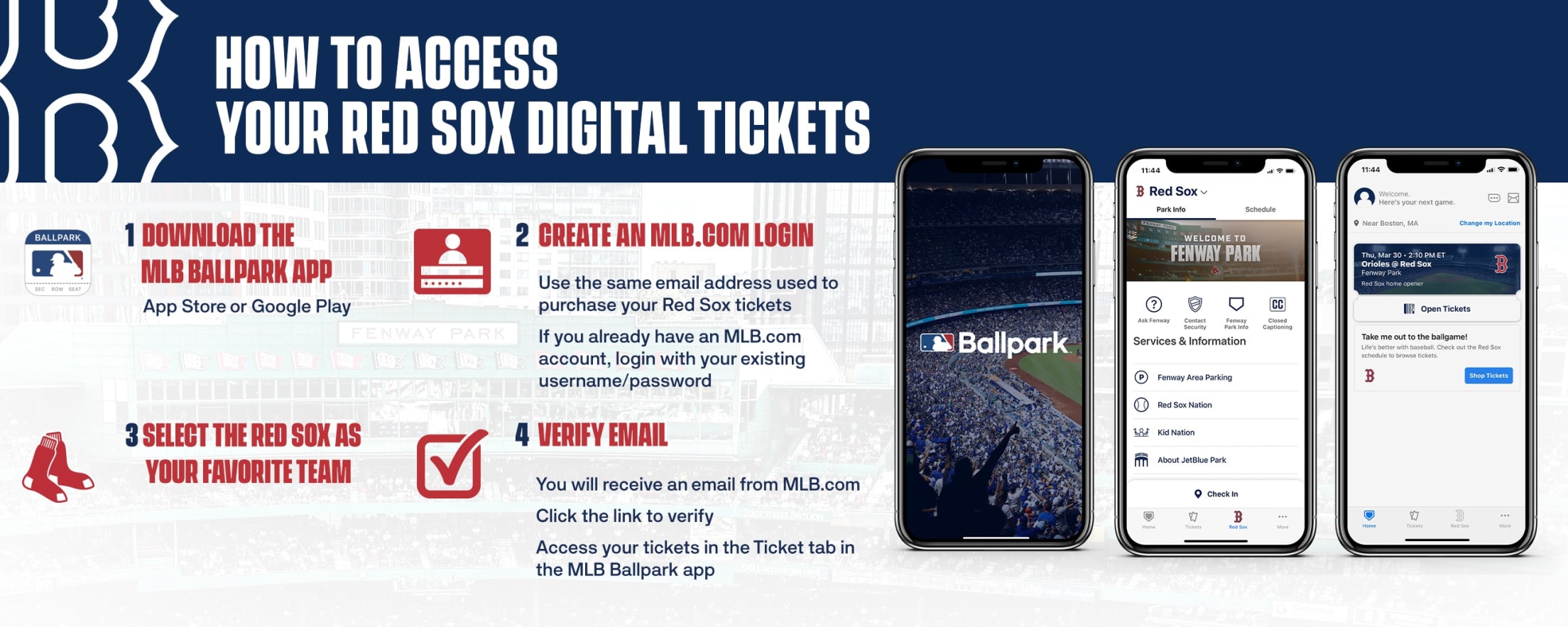 Boston Red Sox Game Ticket Gift Voucher