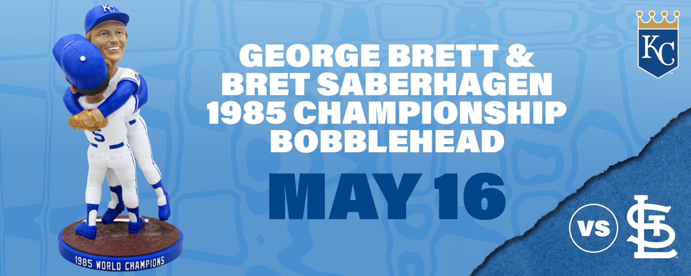 George Brett & Bret Saberhagen 1985 Championship Bobblehead