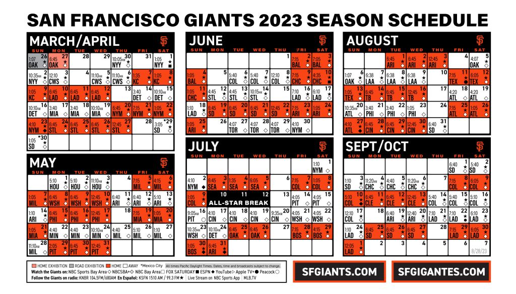 SFGiants on X: The #SFGiants 2023 schedule has been announced 🗓   / X