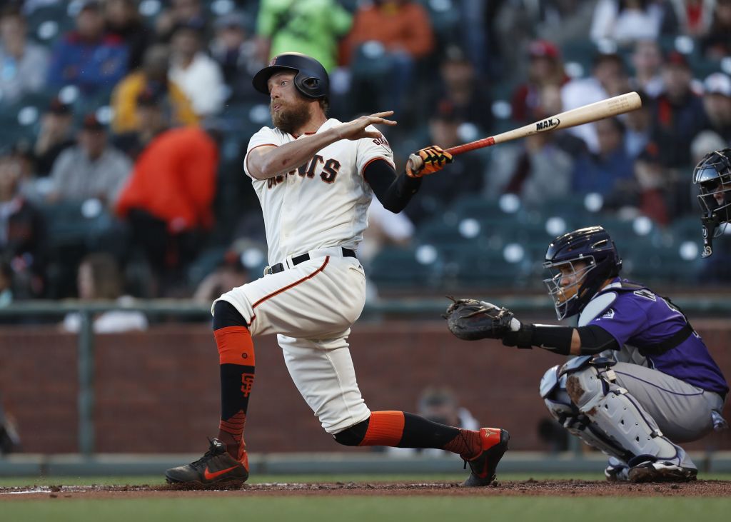 Hunter Pence Wall of Fame Ceremony at Oracle Park, Saturday, September