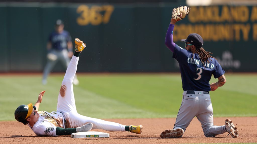 Tony Kemp of the Oakland Athletics reacts to field a ground ball hit  News Photo - Getty Images