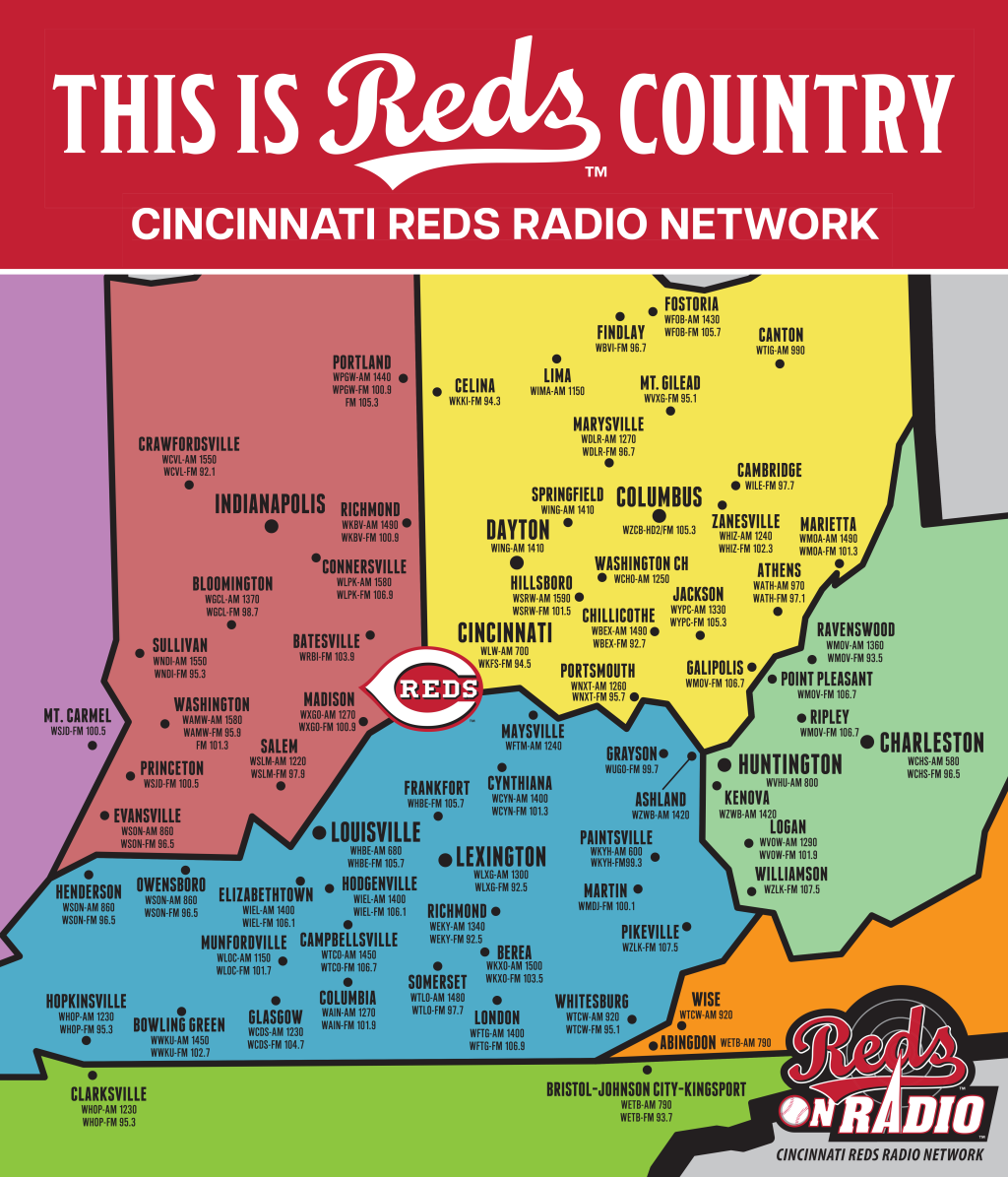 Reds on Radio Affiliates Cincinnati Reds