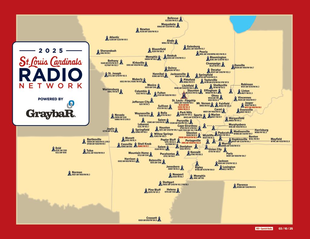 Cardinals Radio Affiliates | St. Louis Cardinals