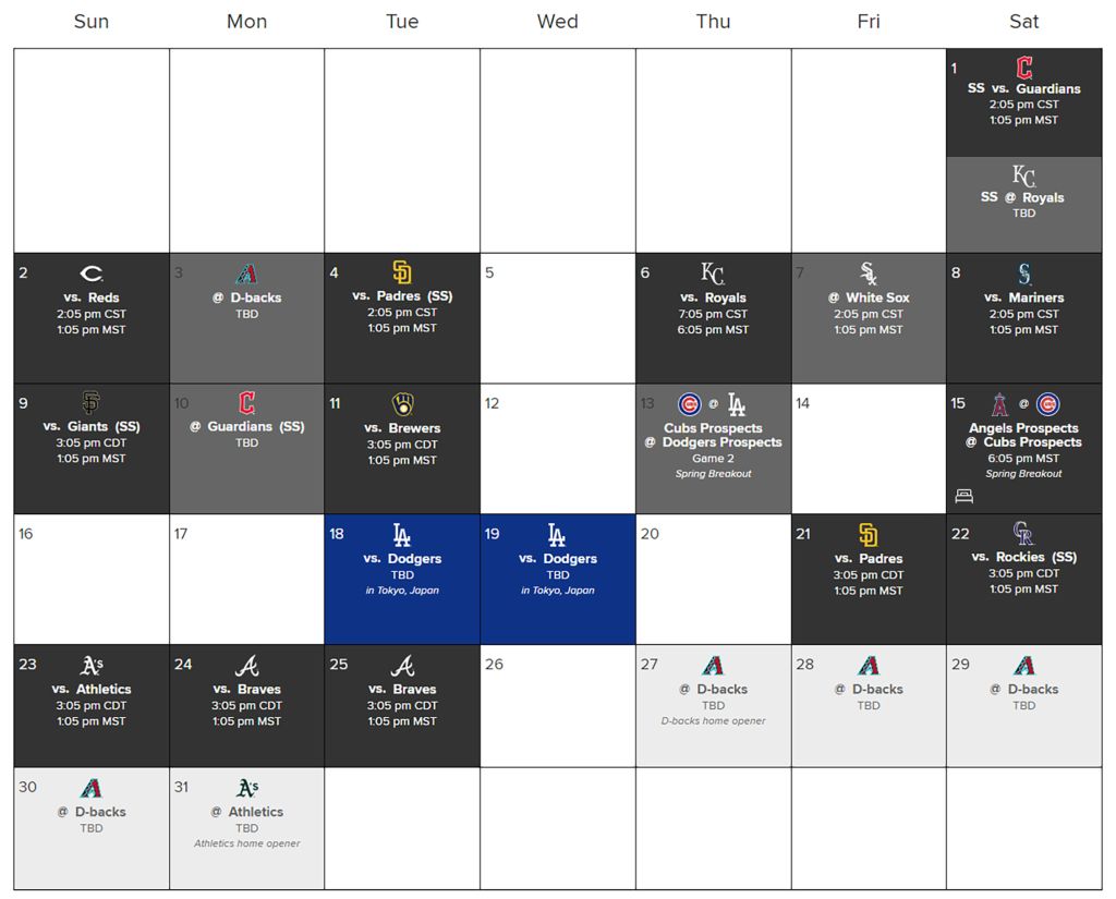 spring-training-schedule-sloan-park-chicago-cubs