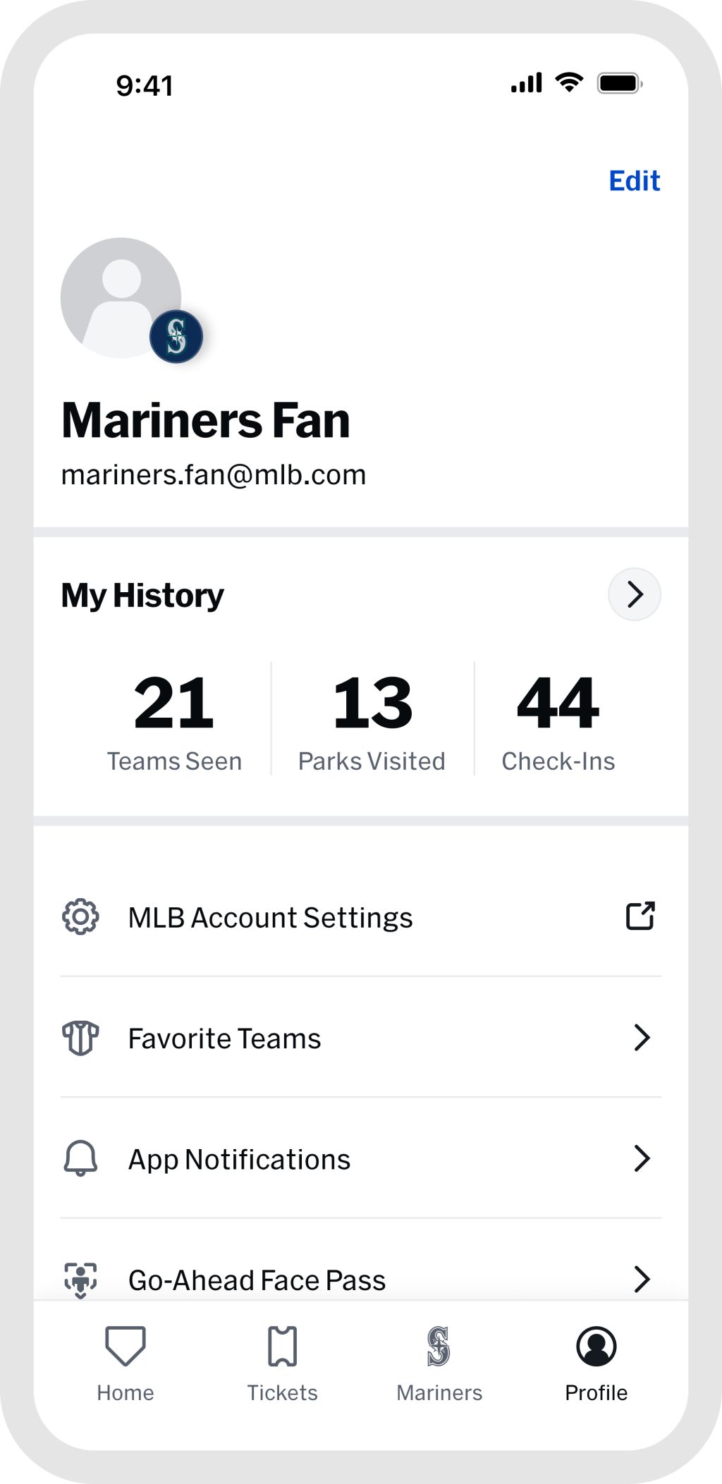 MLB Ballpark App | Seattle Mariners