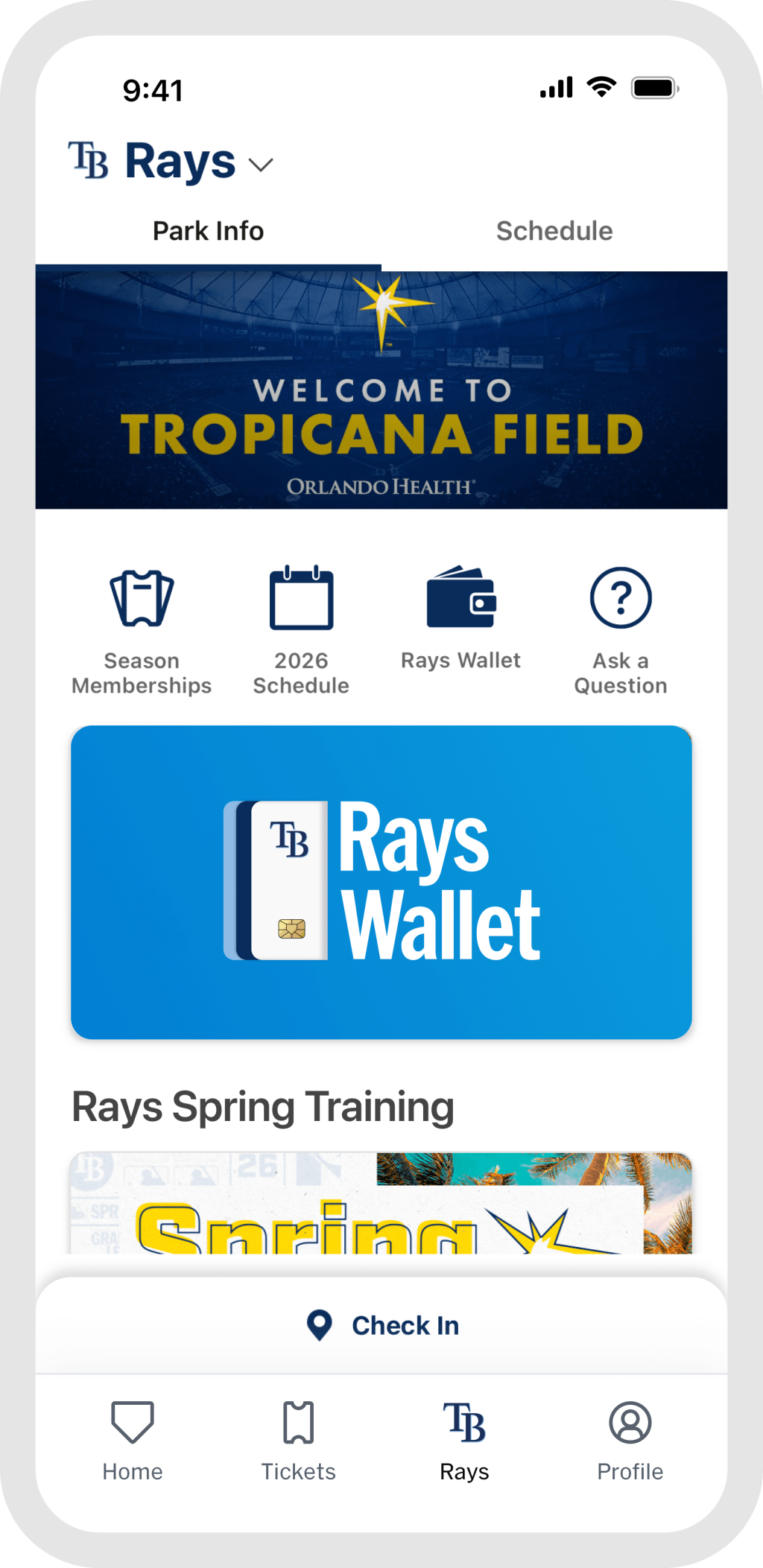 MLB Ballpark App | Tampa Bay Rays