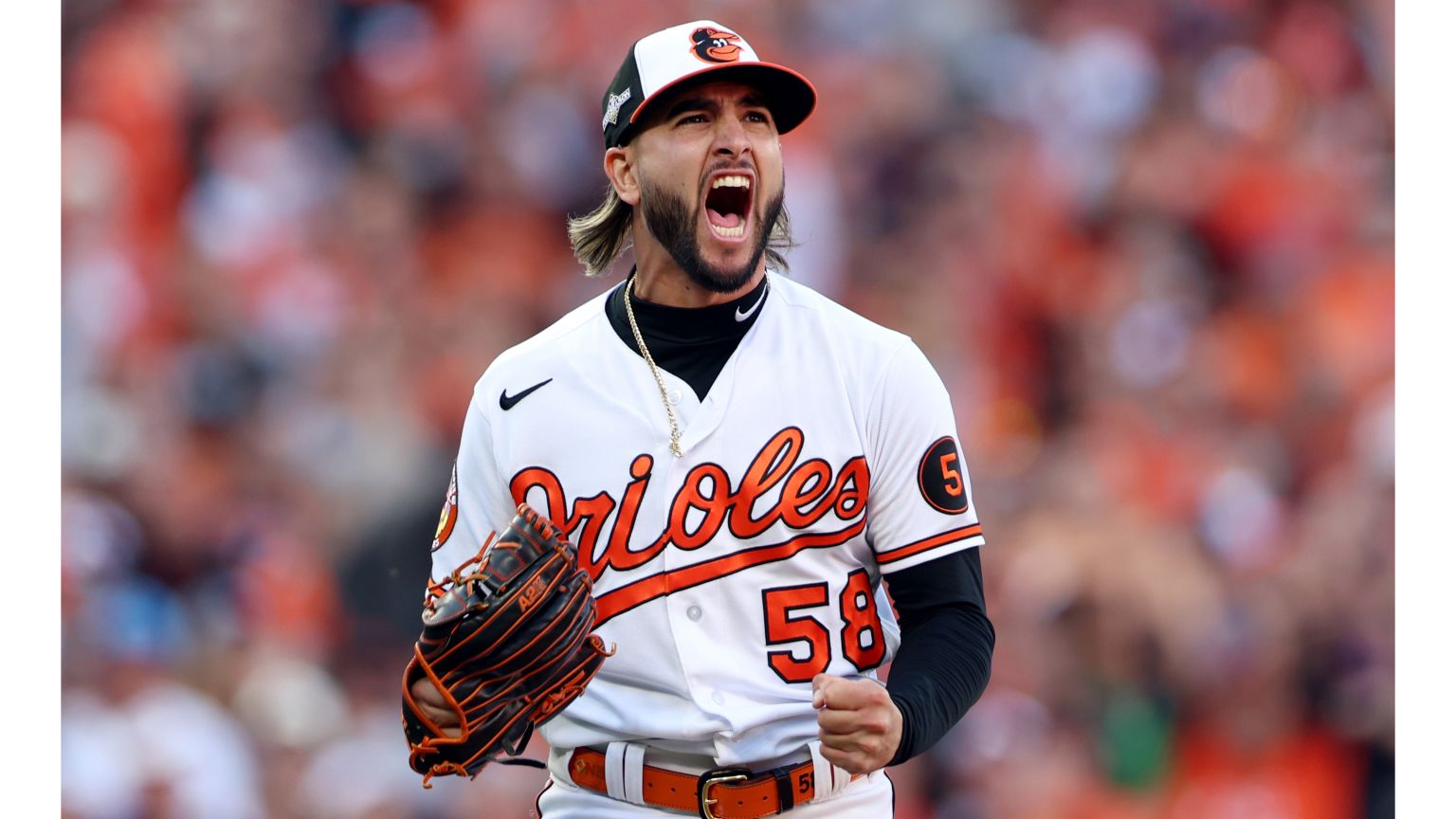 Baltimore Orioles' Trey Mancini (16), Rio Ruiz (14), Richie Martin