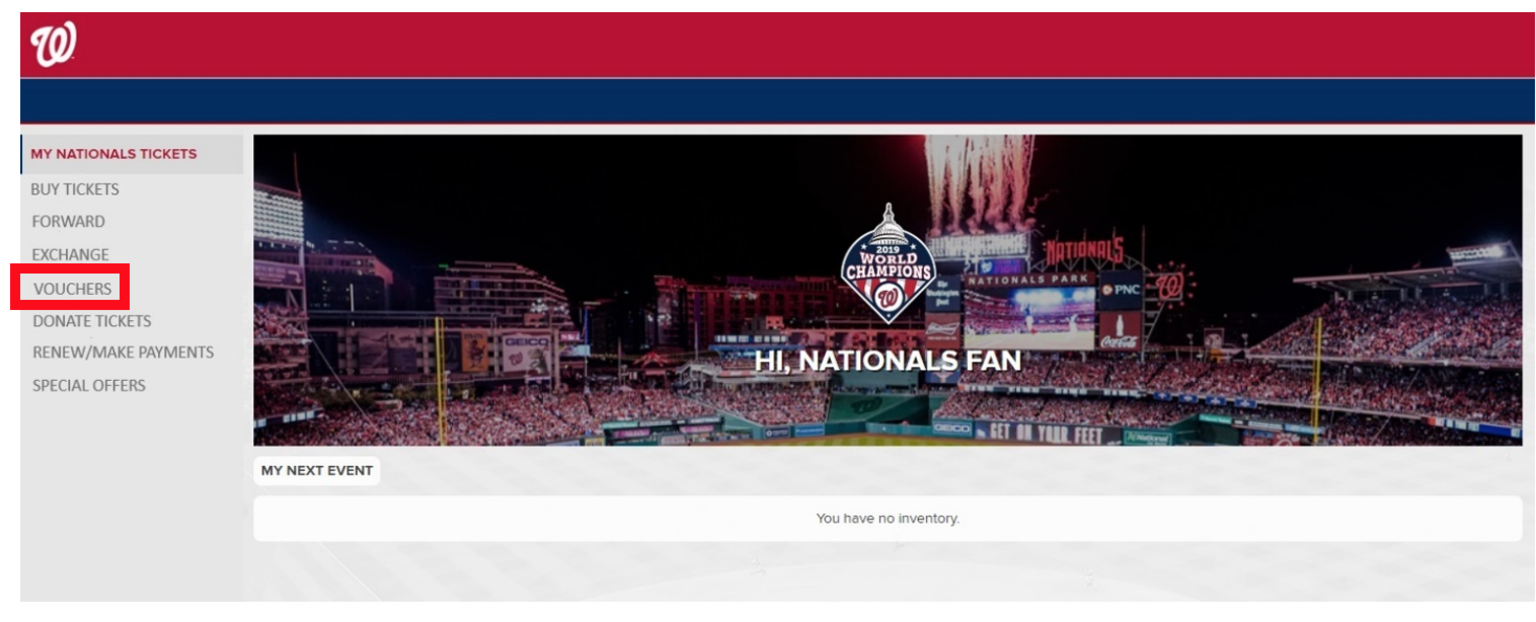 Pick 'Em Plan Holders Redemption Instructions Washington Nationals