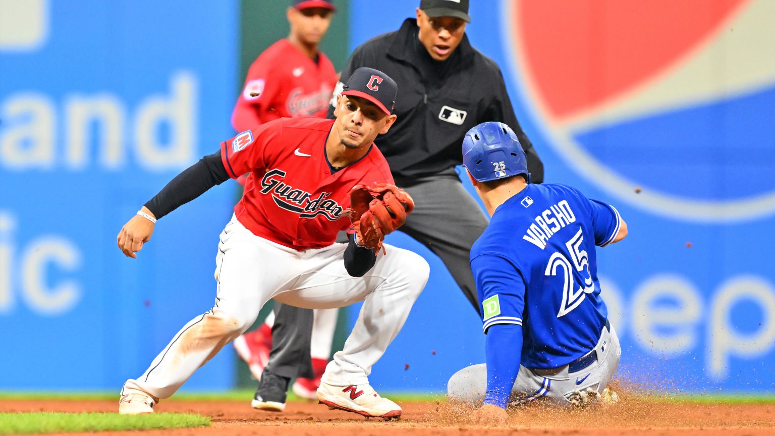 Brandon Drury of the Toronto Blue Jays smiles as he warms up on News  Photo - Getty Images