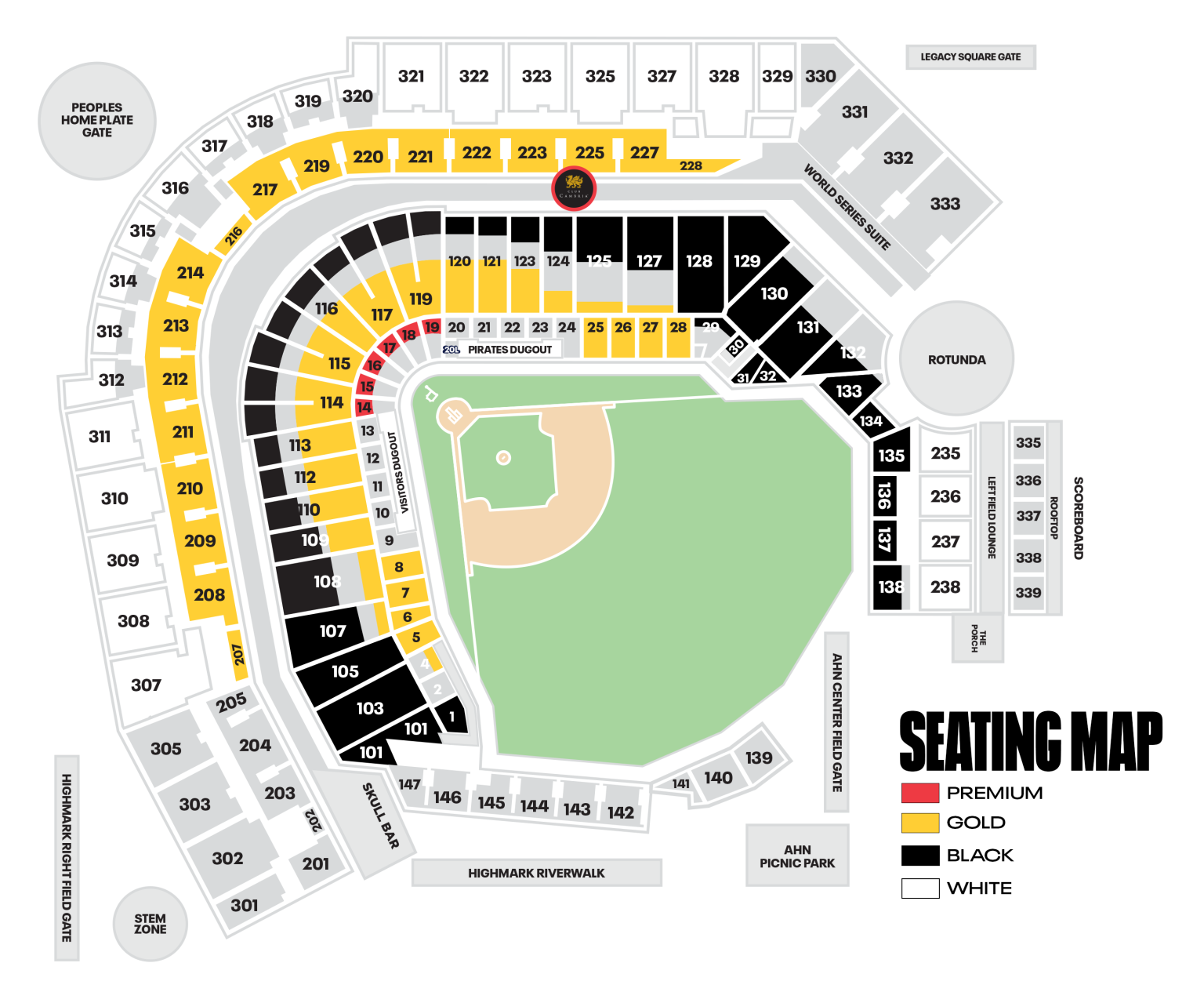 Pnc Park Seat Map Detailed Two Birds Home