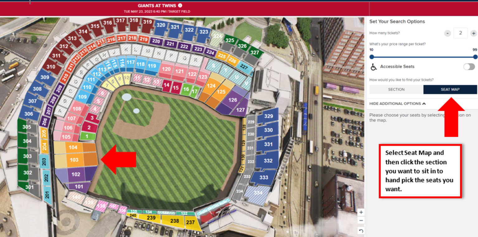 Breakdown Of The Target Field Seating Chart