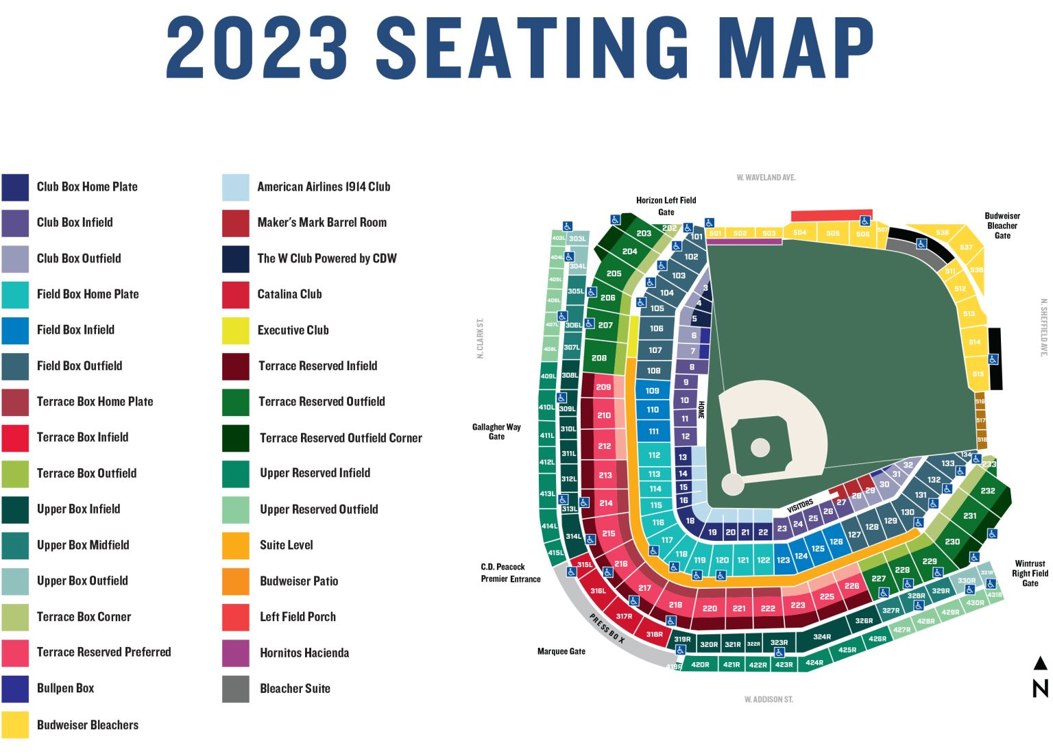 Wrigley Field Seating Map With Seat Numbers Awesome Home