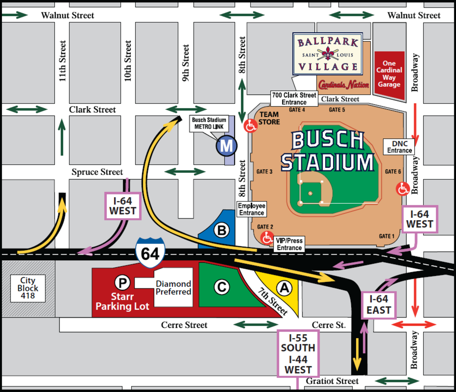 Busch Stadium Parking St. Louis Cardinals