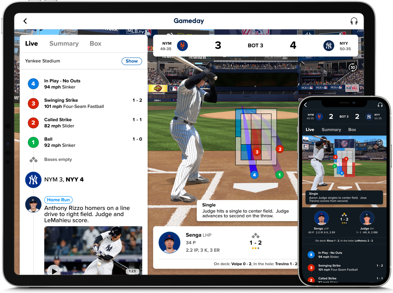 MLB Gameday Realtime MLB scores for your favorite teams
