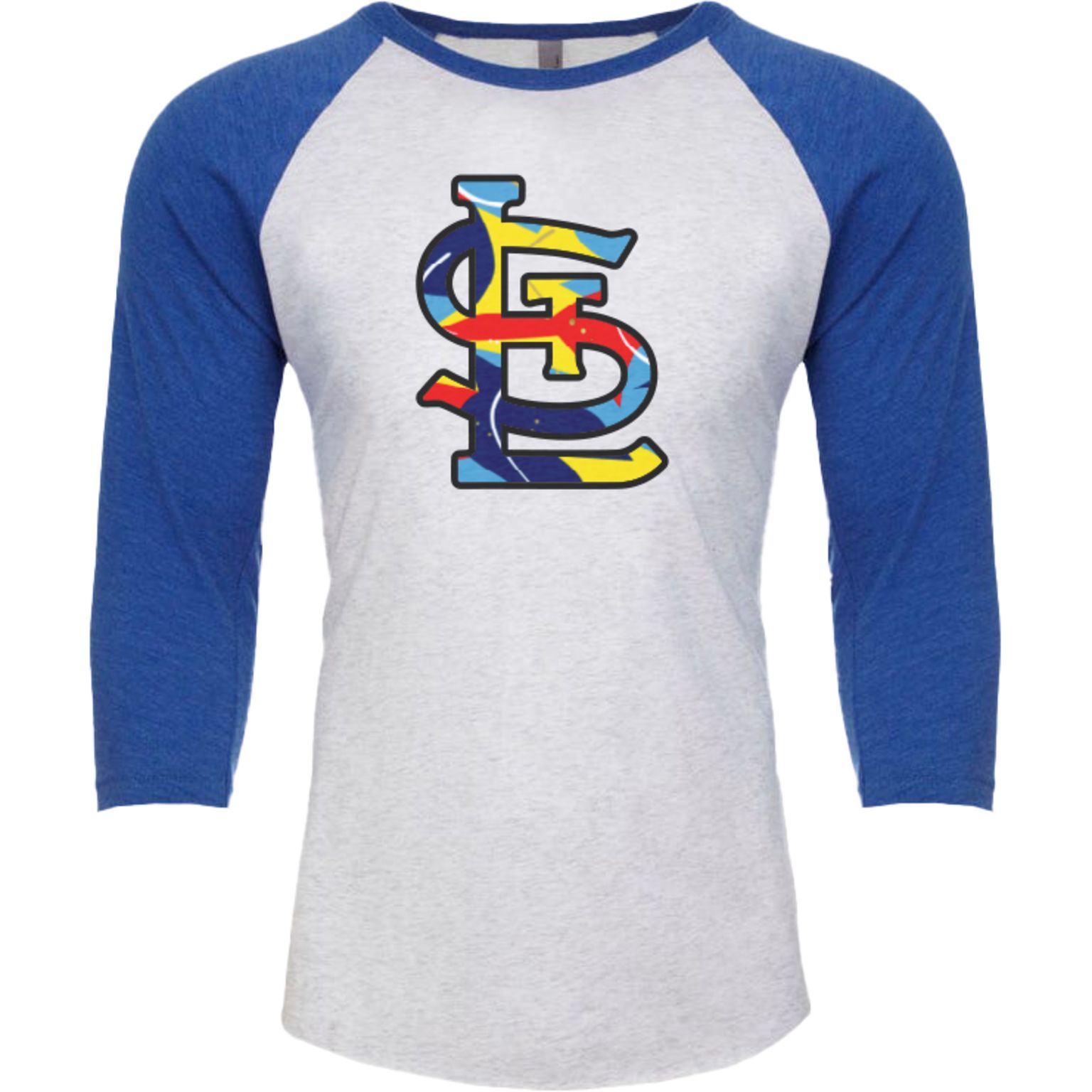 St. Louis Cardinals Jersey Logo T-Shirt from Homage. | Red | Vintage Apparel from Homage.