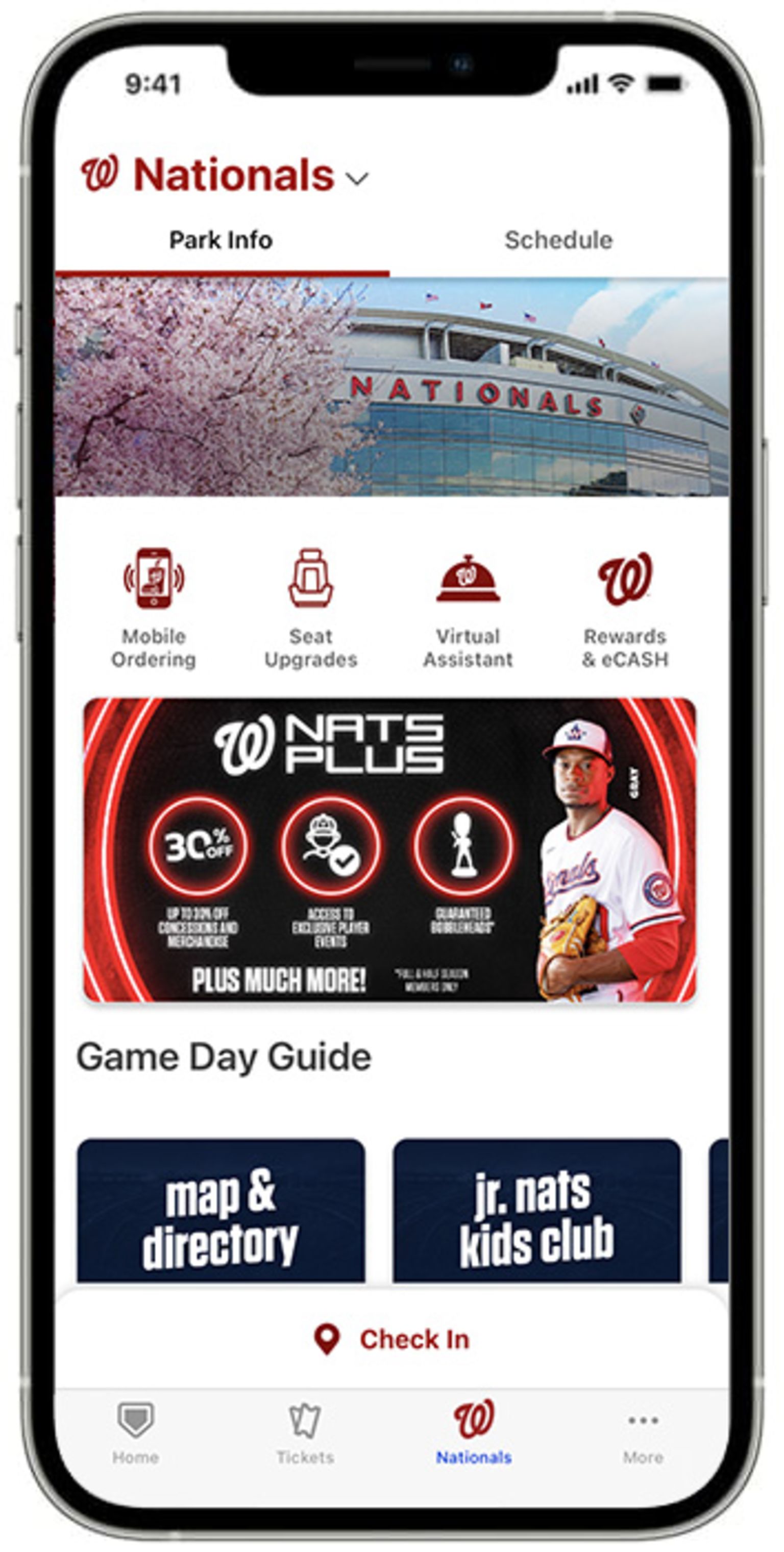 MLB Ballpark app Washington Nationals