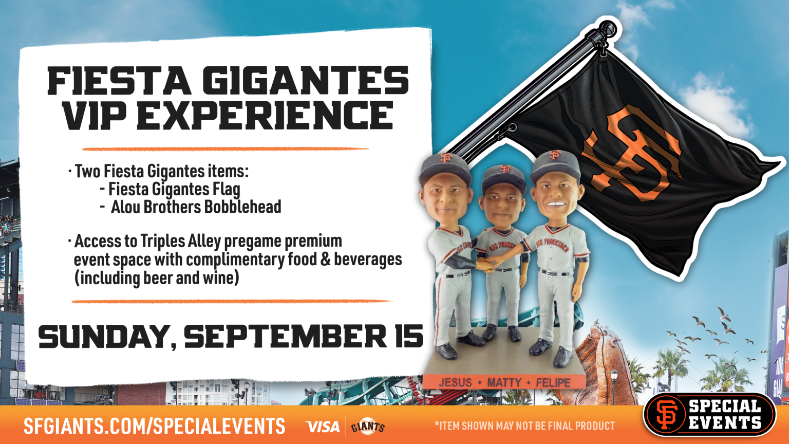 Fiesta Gigantes VIP Experience Special Event San Francisco Giants