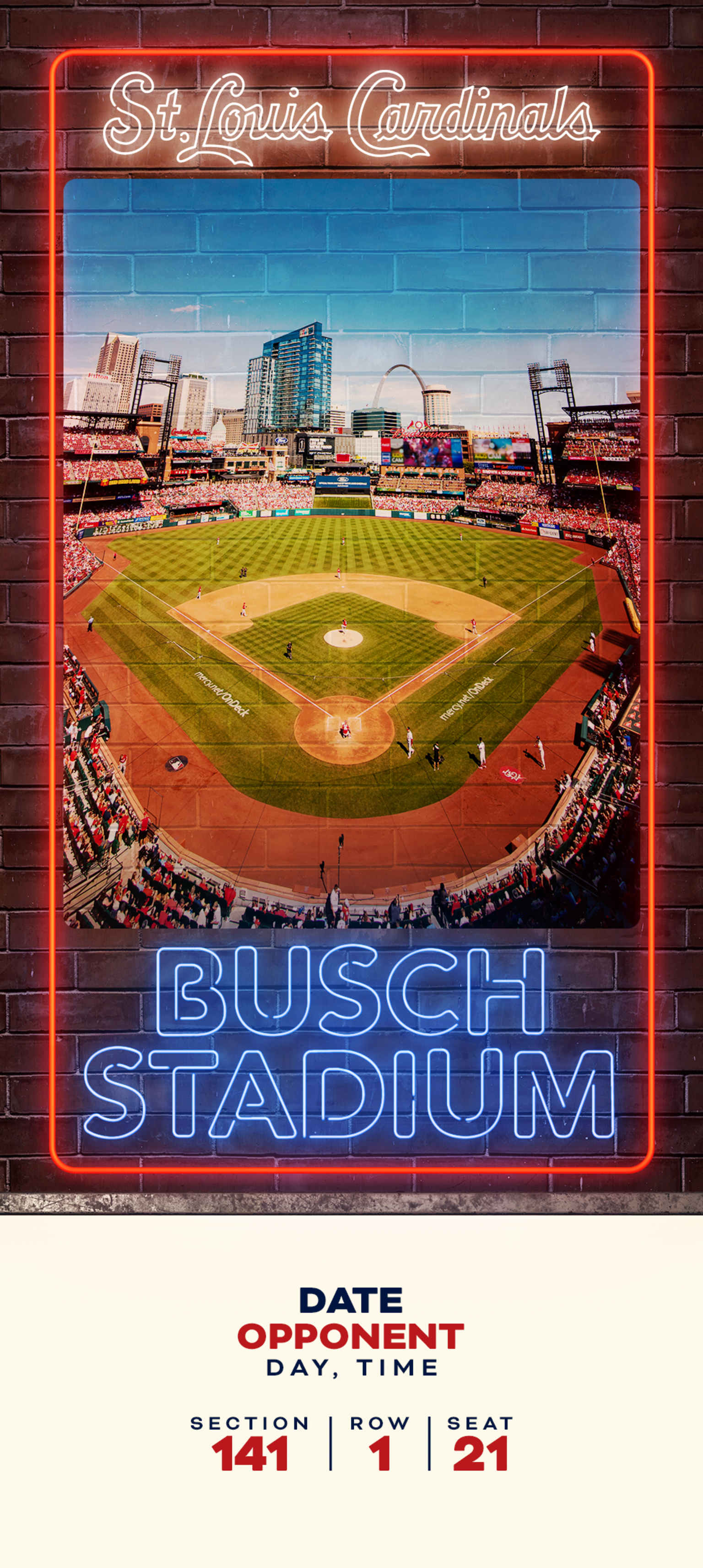 St. Louis Cardinals Tokens & Icons Authentic Stadium Seat Pendant