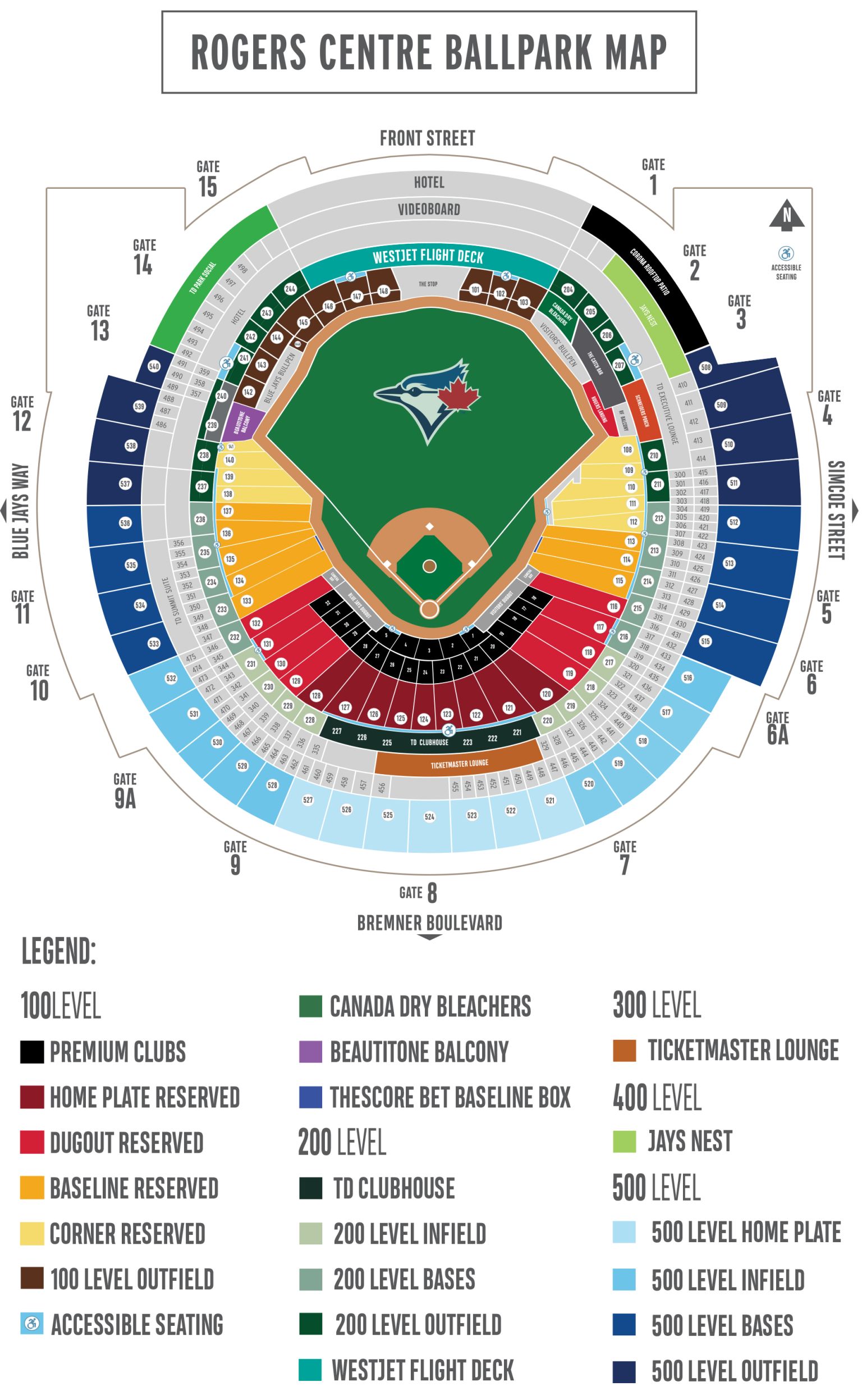 Toronto Blue Jays | Seating Map | Toronto Blue Jays