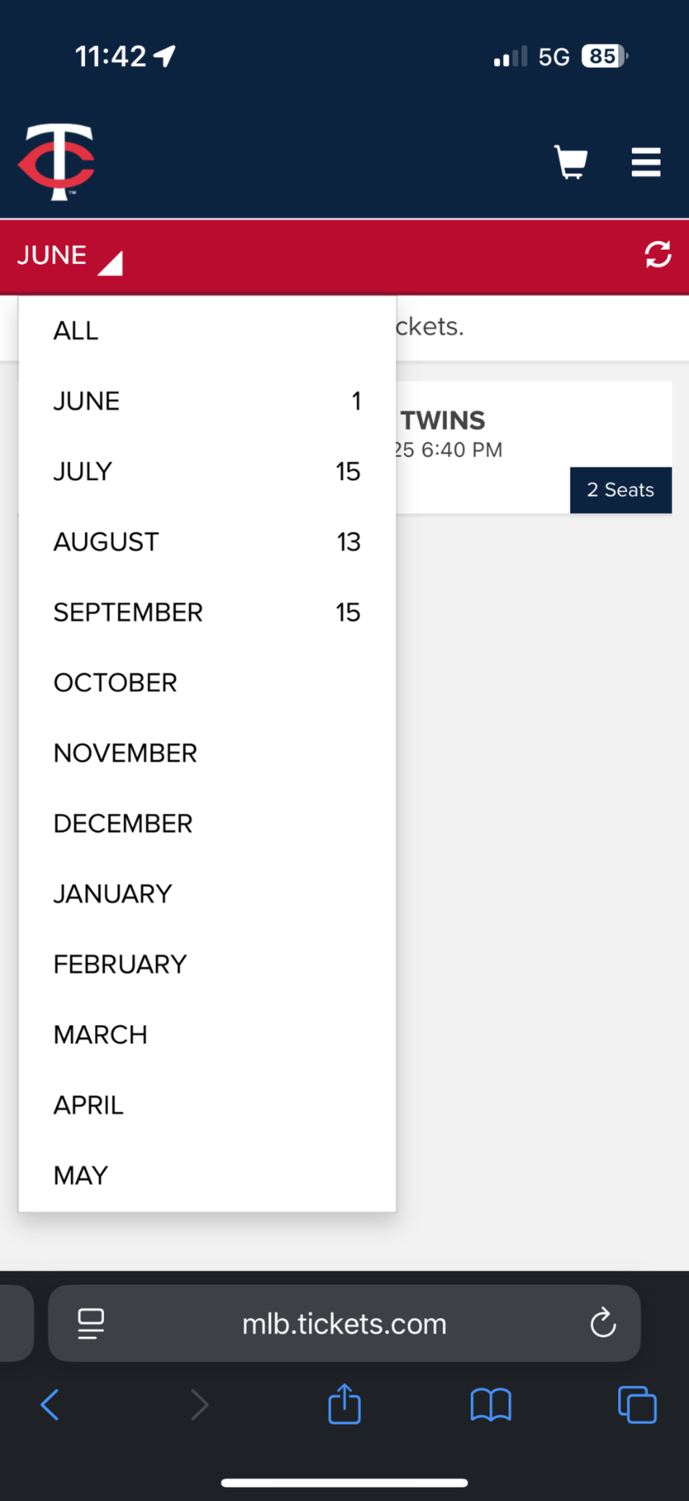 Mobile Ticket Exchanges Minnesota Twins