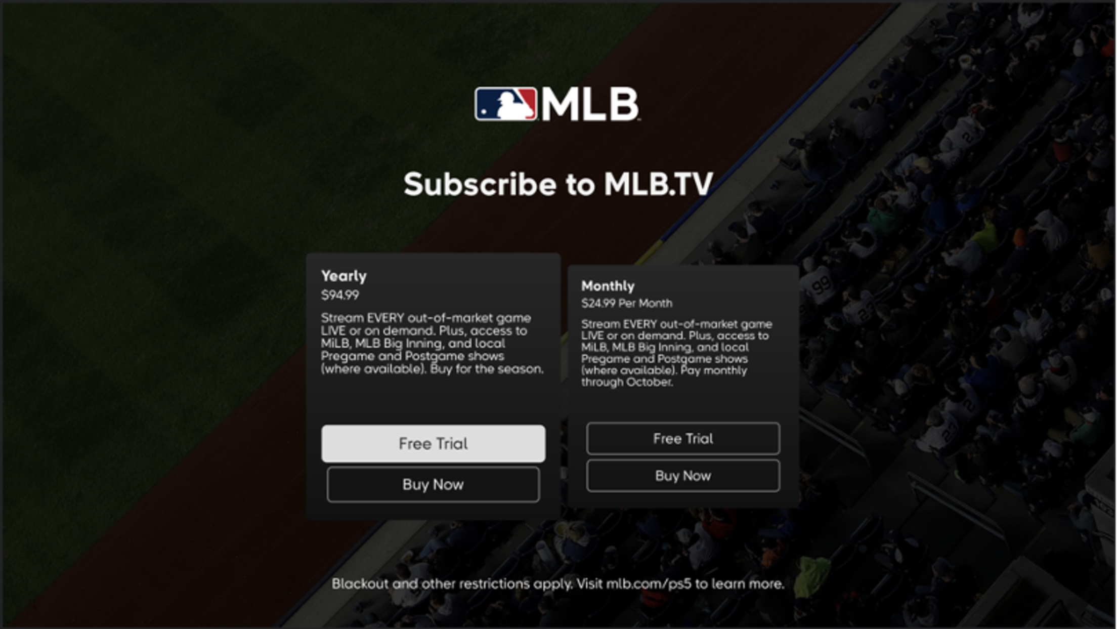 Mlb tv best sale live stream free