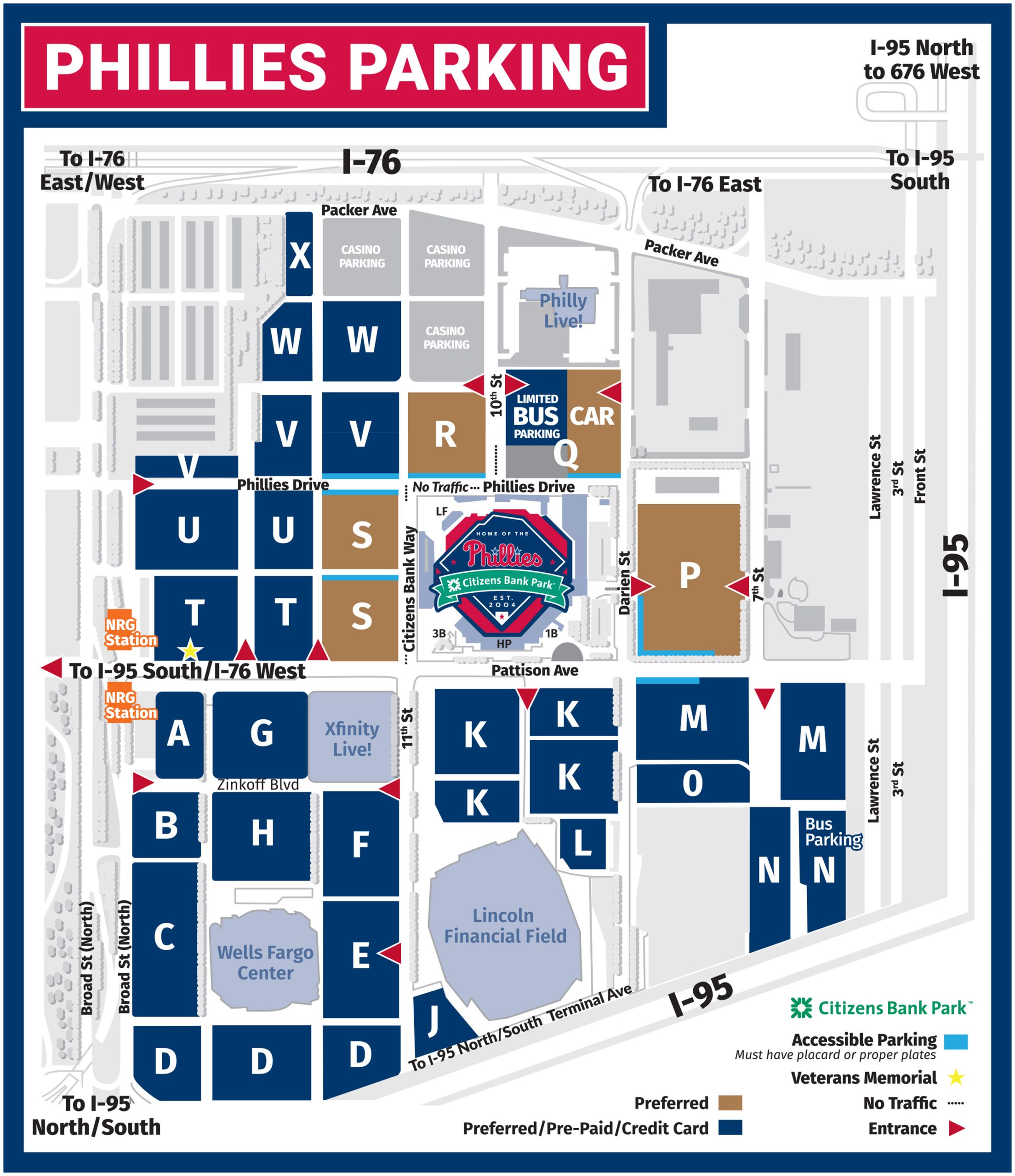 Where To Park At Citizens Bank Park Philadelphia Phillies