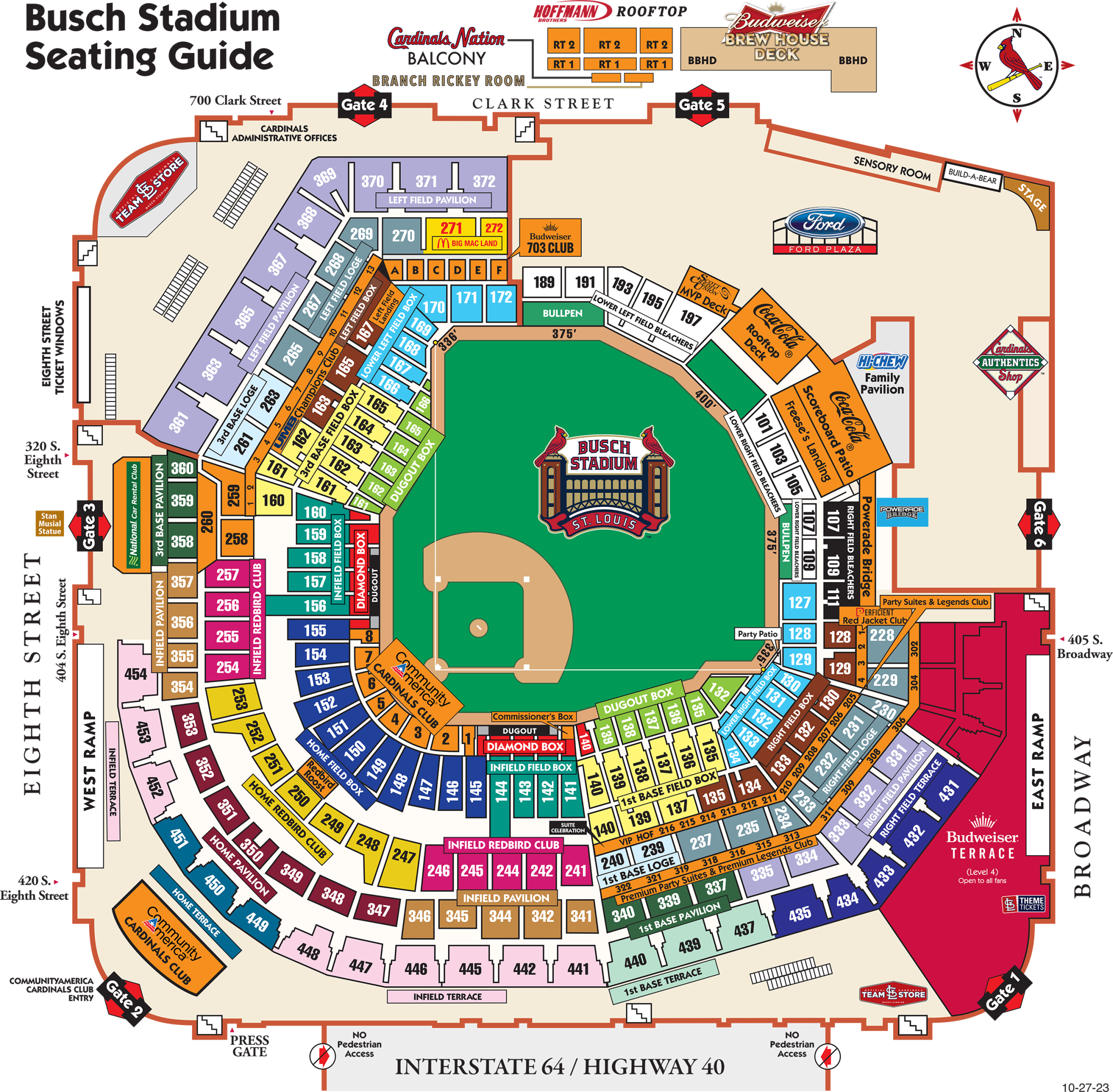 Busch Stadium Seat Map St Louis