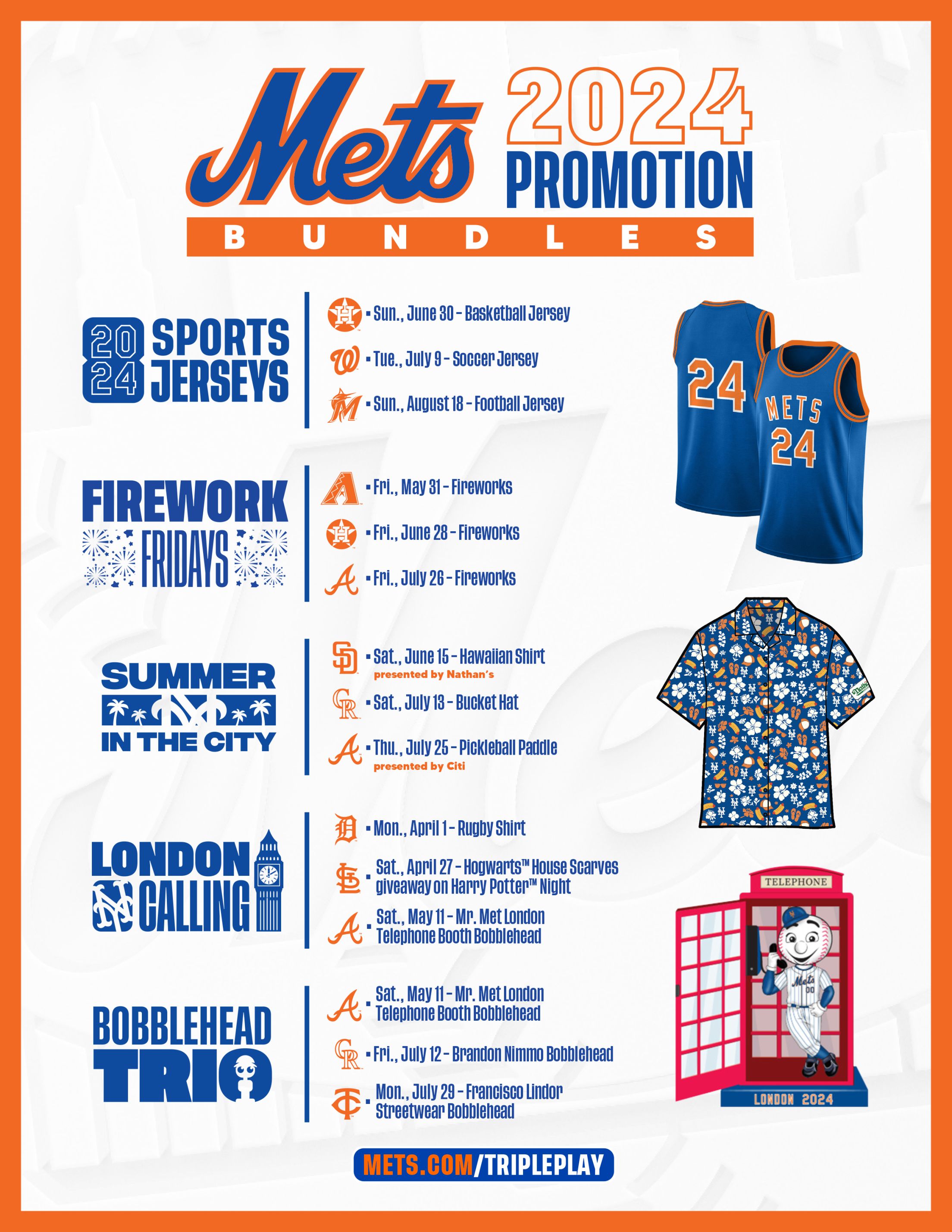 Promotional Giveaway Schedule
