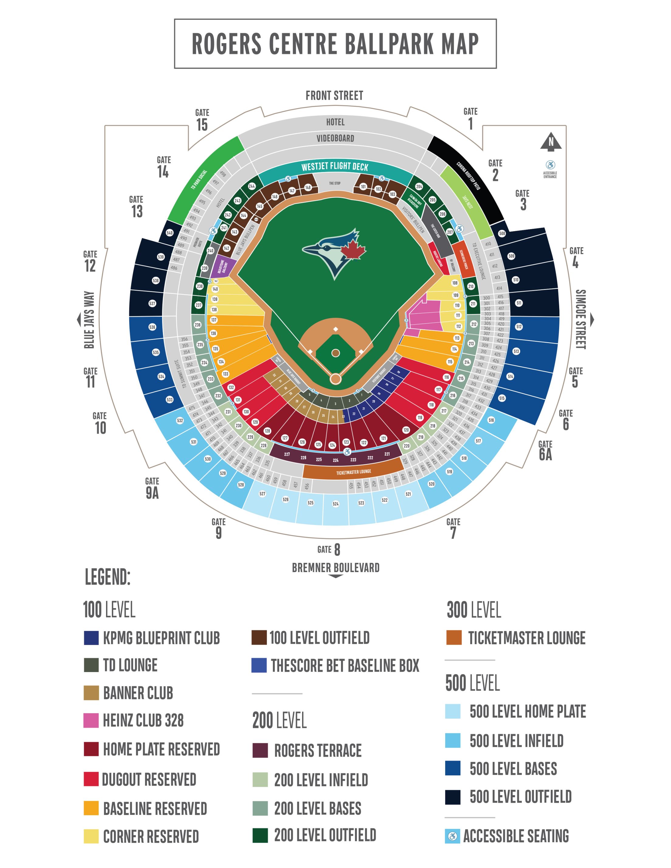 Toronto Blue Jays | Seating Map | Toronto Blue Jays
