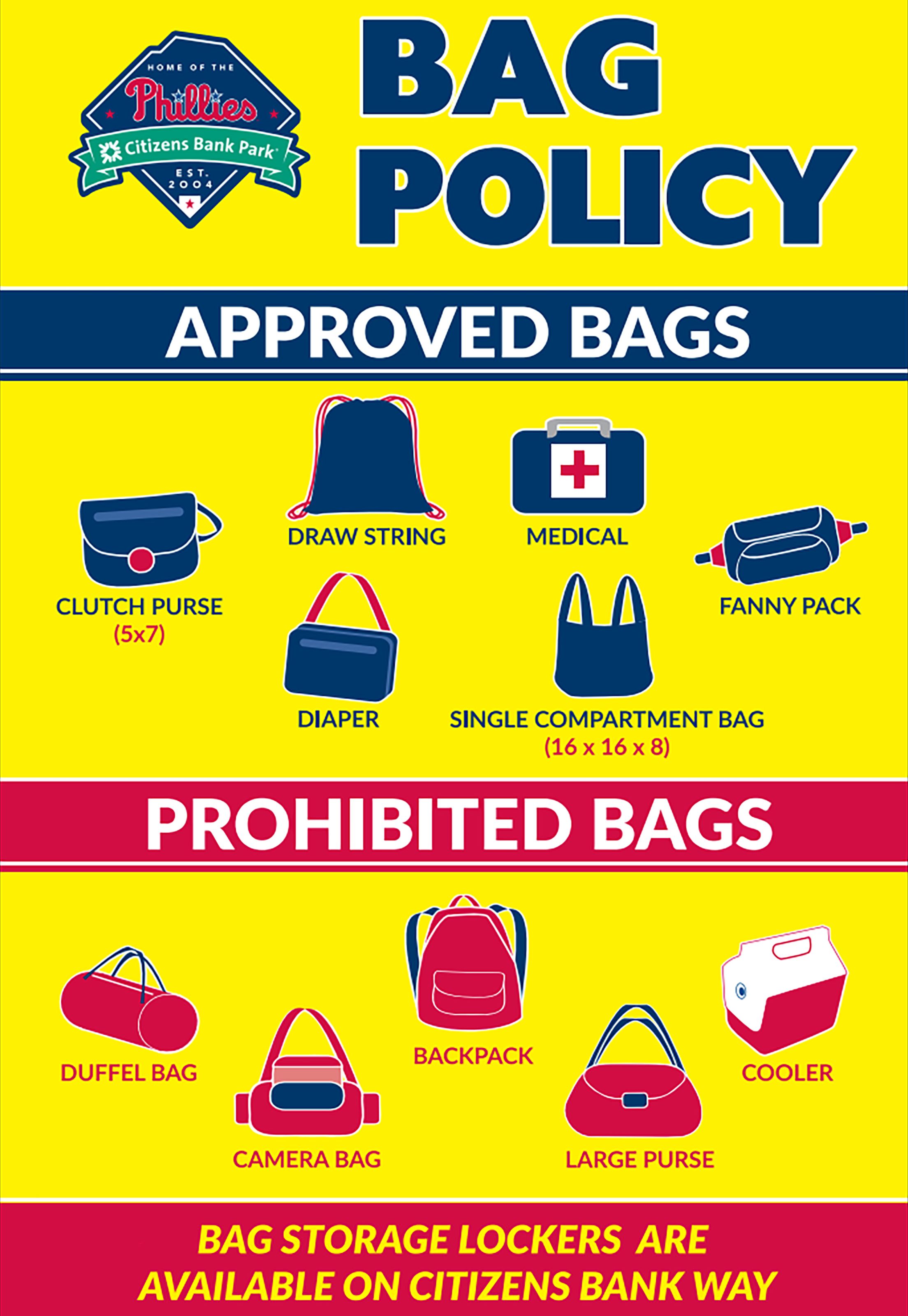 Phillies loosen Citizens Bank Park bag policy