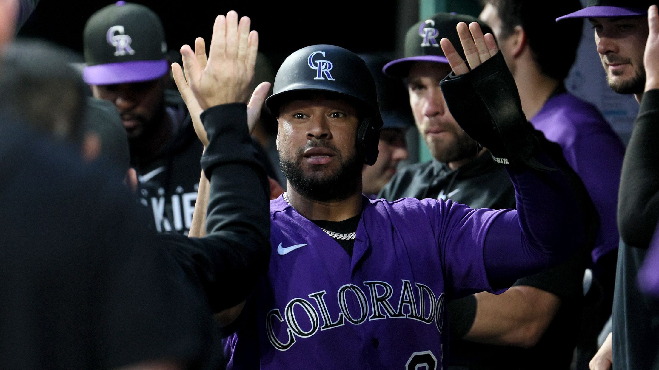 This is a 2021 photo of Andy Gonzalez of the Colorado Rockies baseball team.  This image reflects the Colorado Rockies active roster as of Thursday, Feb.  25, 2021 when this image was