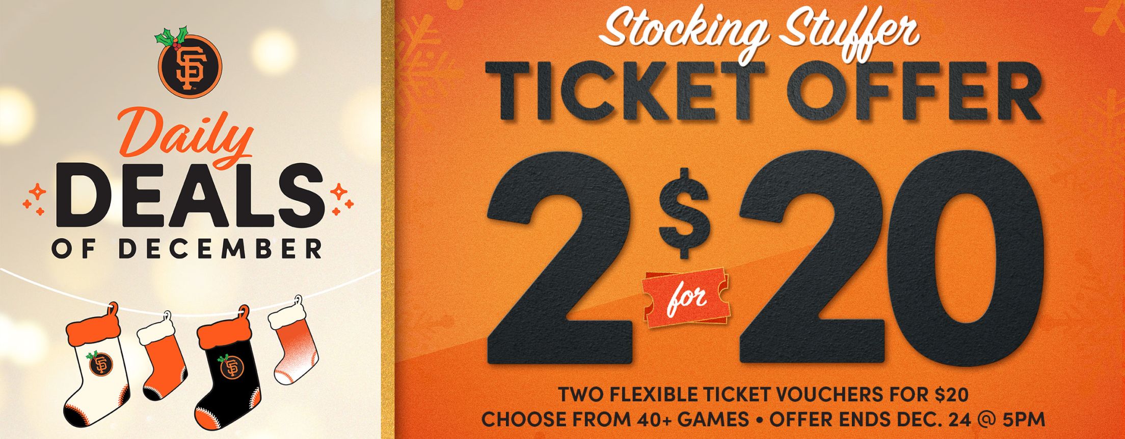 MLB San Francisco Giants Stocking Sock Christmas Holiday Gifts