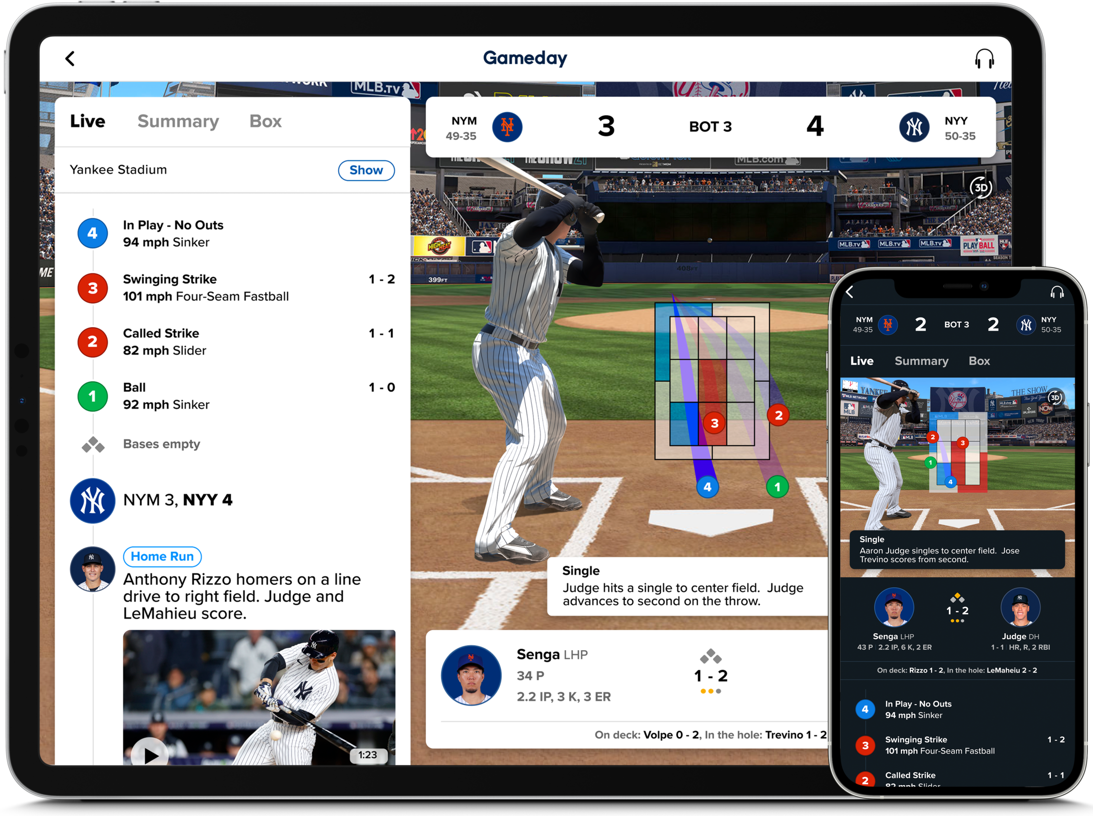 Real-Time Scoring - live gaming stats on a tablet or laptop