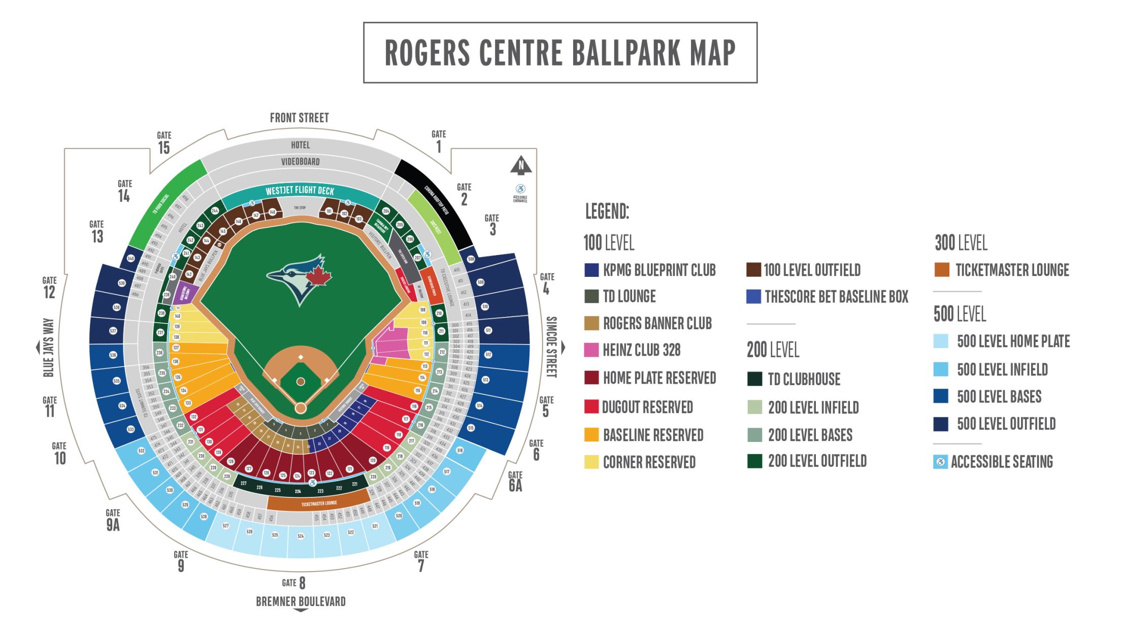 Toronto Blue Jays Seating Map Toronto Blue Jays