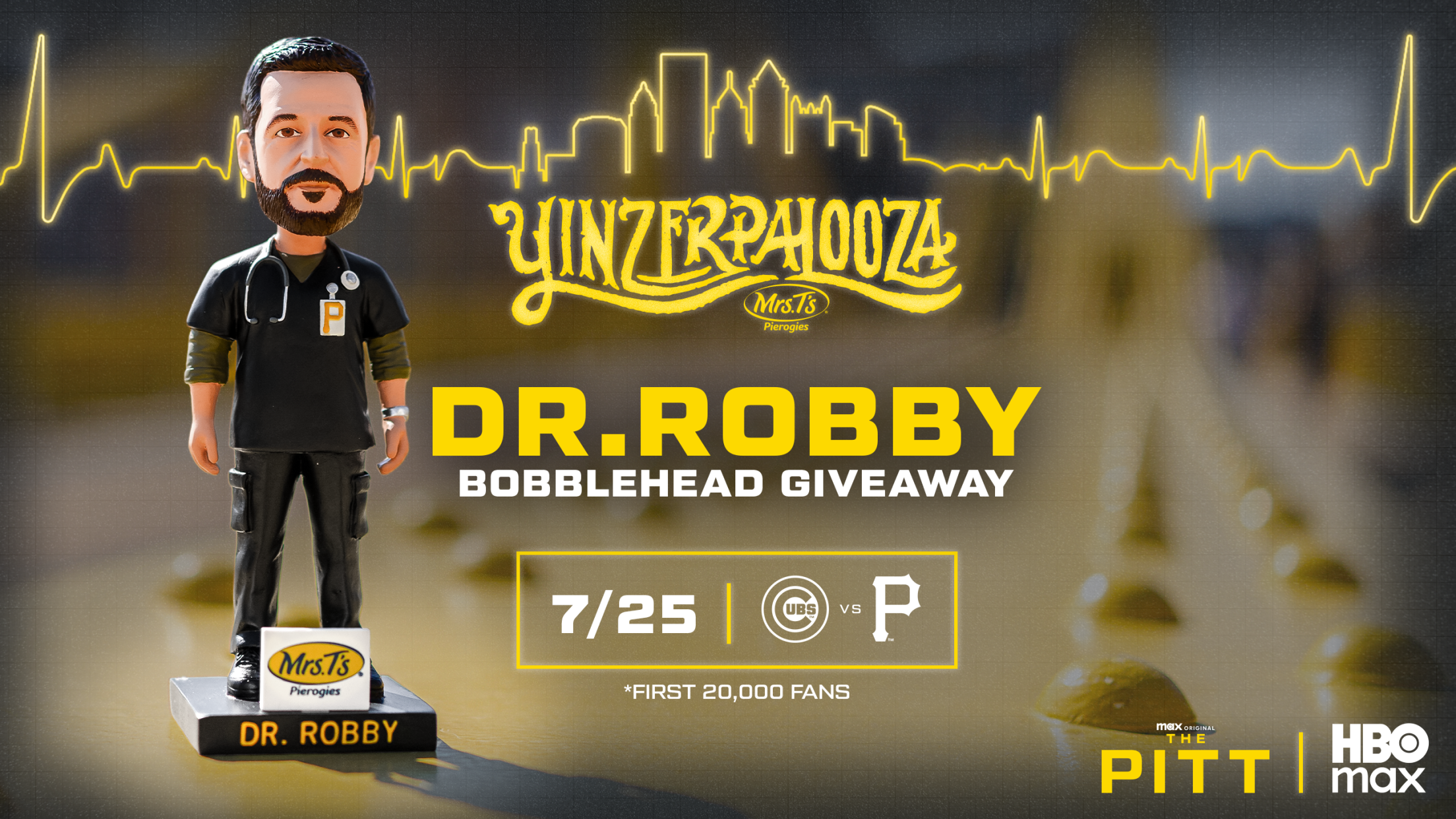 The Pirates' Dr. Robby bobblehead giveaway on July 25 The Pirates' Dr. Robby bobblehead giveaway on July 25