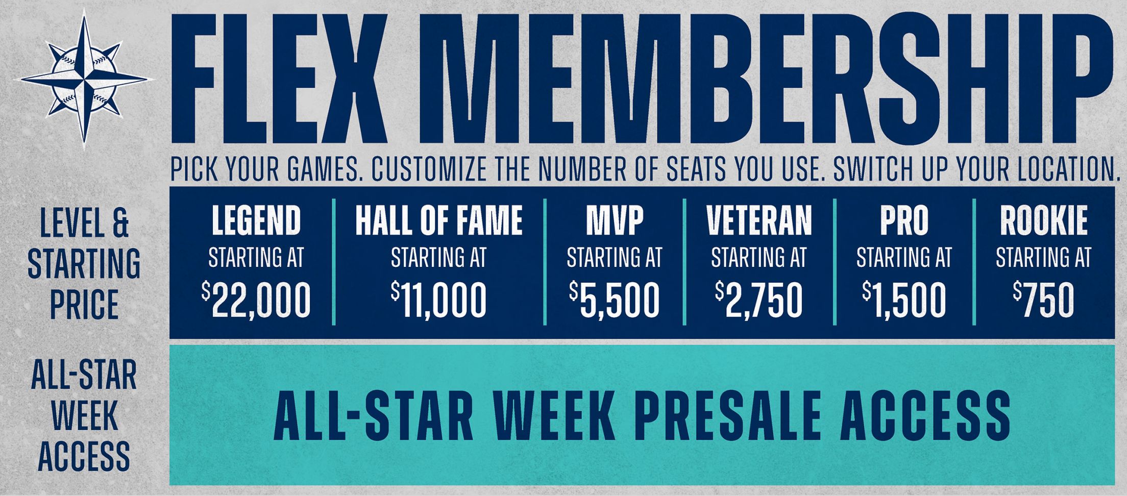 Mariners Flex Memberships Seattle Mariners