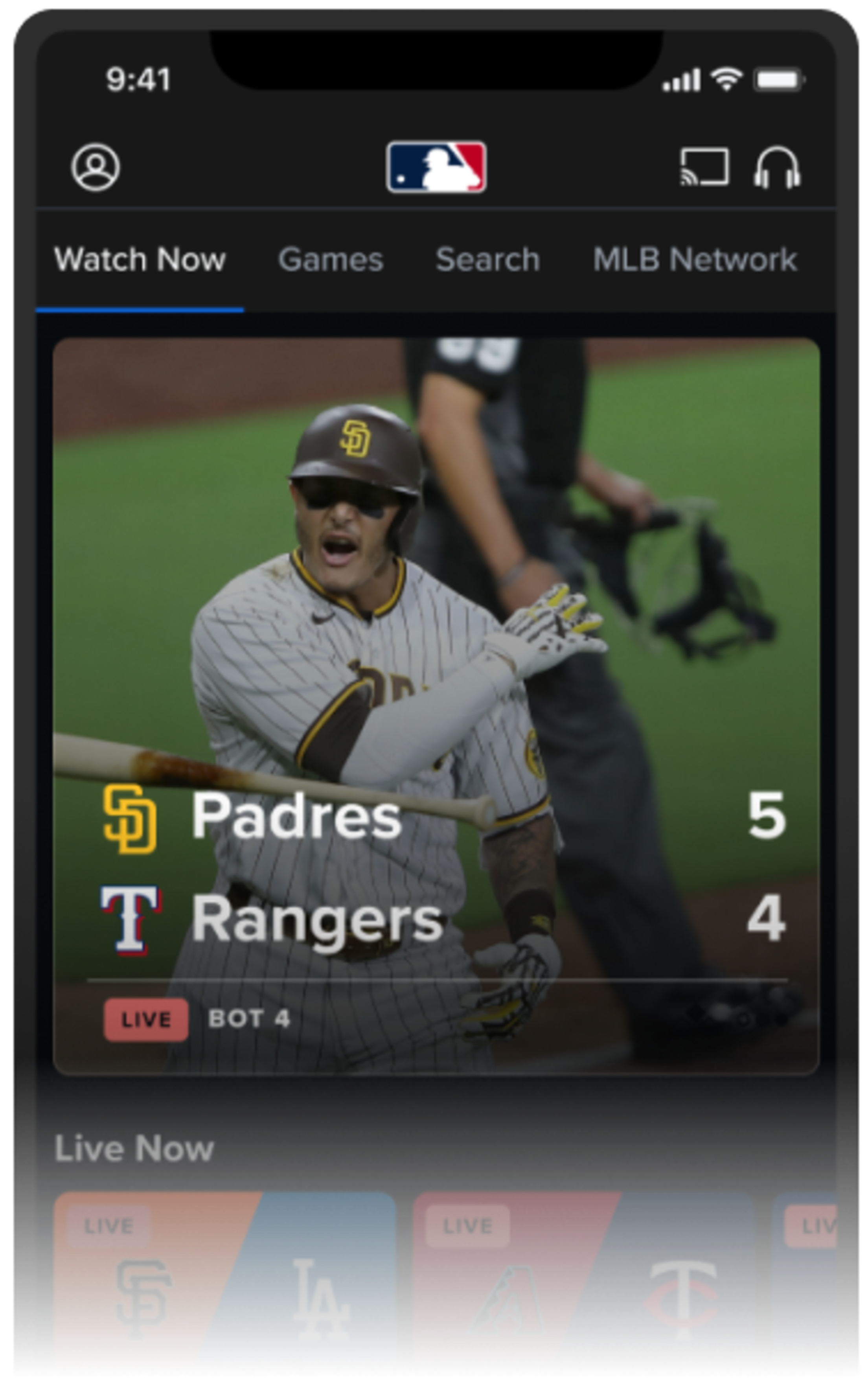 Mlb games live discount now