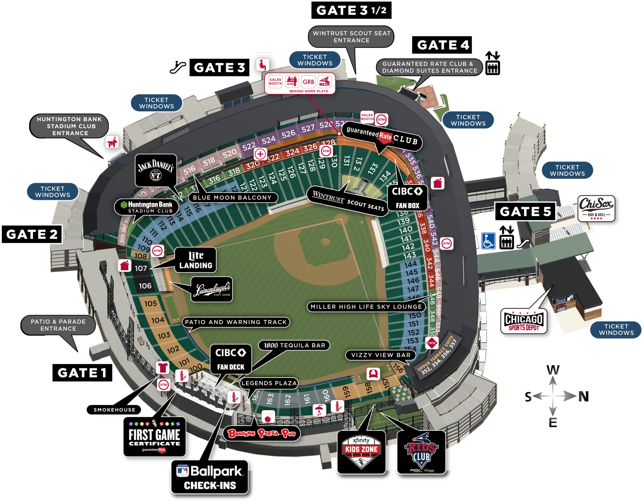 Chicago White Sox MLB Stadium Map, Ballpark Map, Baseball Stadium Map, Gift  for Him, Stadium Seating Chart, Man Cave