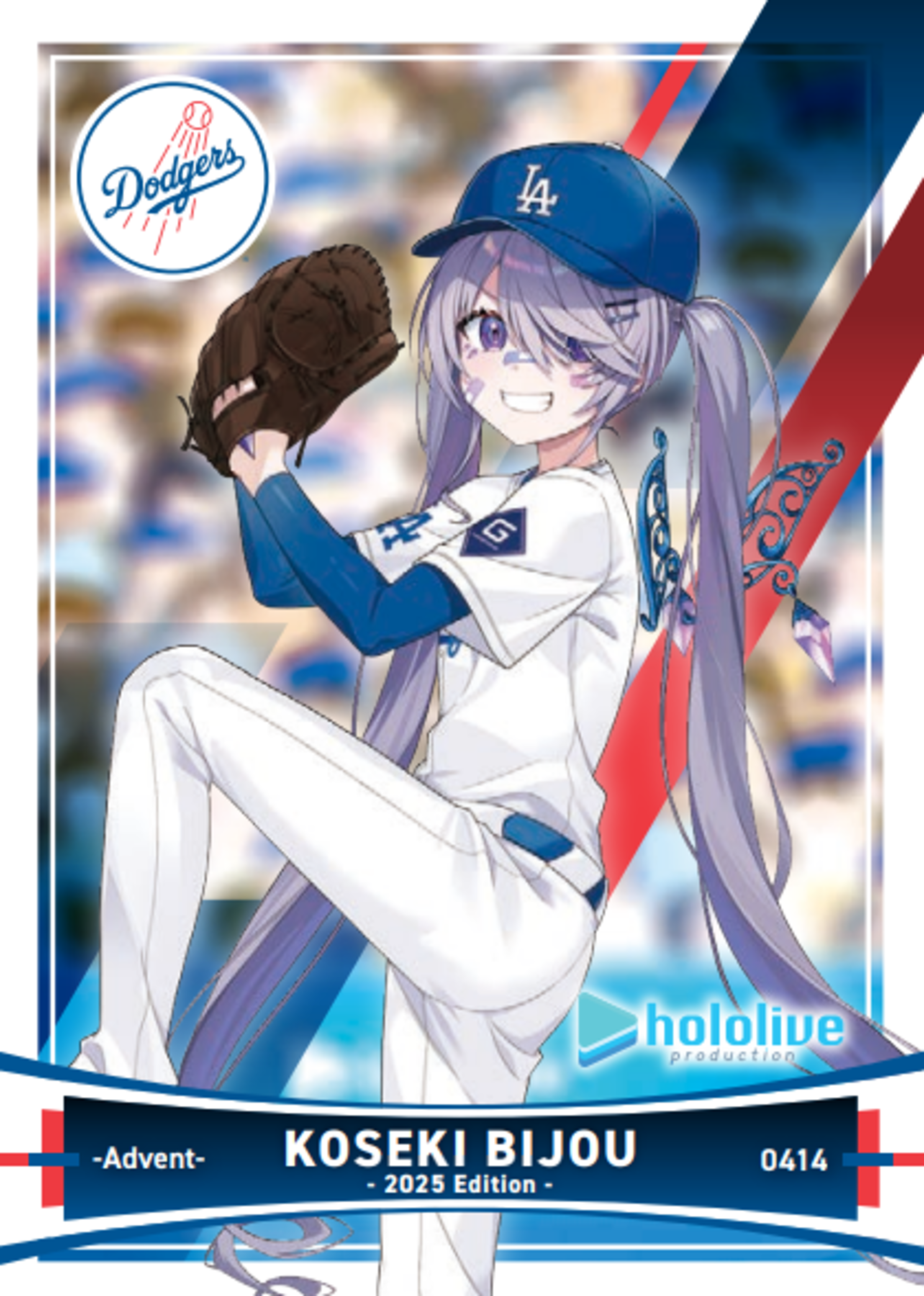 MLB - 【レア】hololive Dodgers 限定コラボ  キャップ&amp;カード Hololive Dodgers collaboration cap Shohei Ohtani's birthday