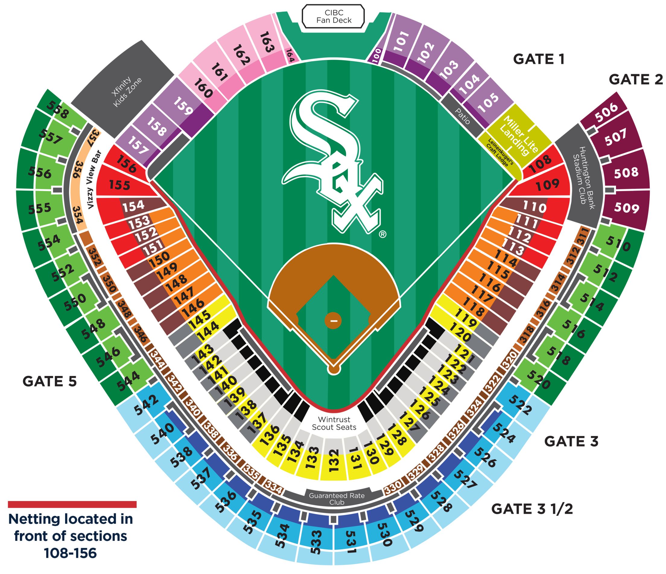 guaranteed rate field seating view