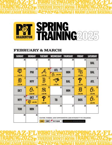 Printable Schedule | Pittsburgh Pirates