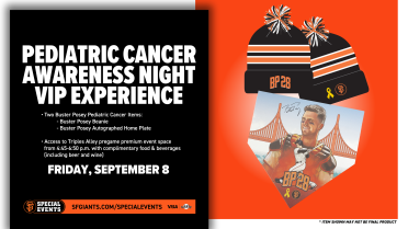 Buster Posey Champions Pediatric Cancer Awareness - SI Kids