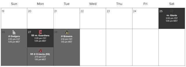 Spring Training Schedule | Sloan Park | Chicago Cubs