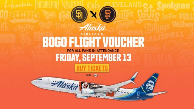 SF Giants and Alaska Airlines Partnership San Francisco Giants