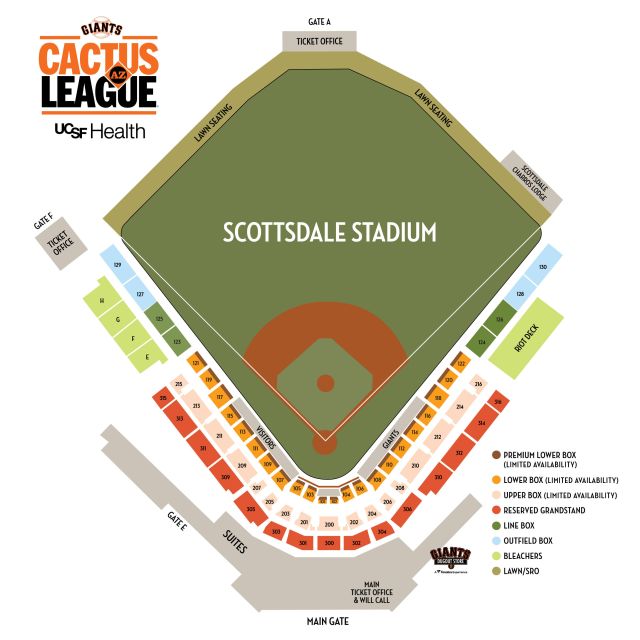 Scottsdale Stadium Seating Chart San Francisco Giants