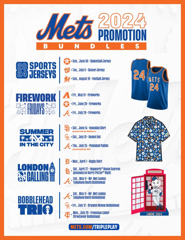 Promotional Giveaway / Event Schedule New York Mets