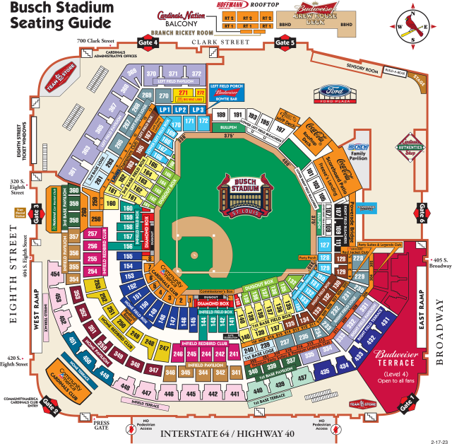 Busch Stadium Seat Map