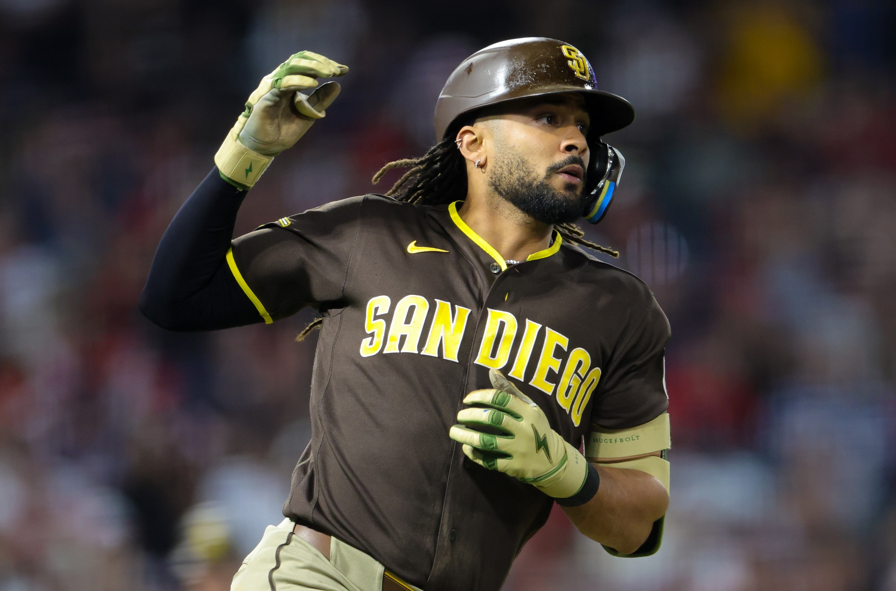 Fernando Tatis Jr. durante el juego de los San Diego Padres del 18 de abril ante Los Angeles Angels en la MLB 2026.