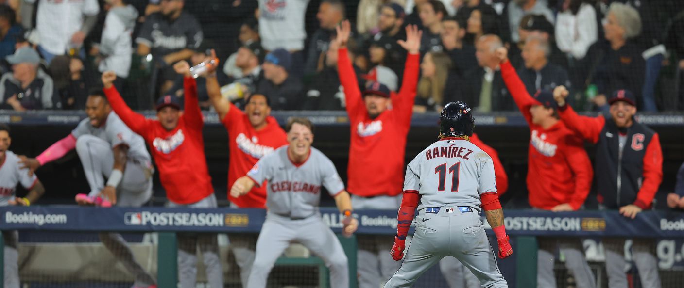 Action du match entre les Guardians et les White Sox, au Rate Field.