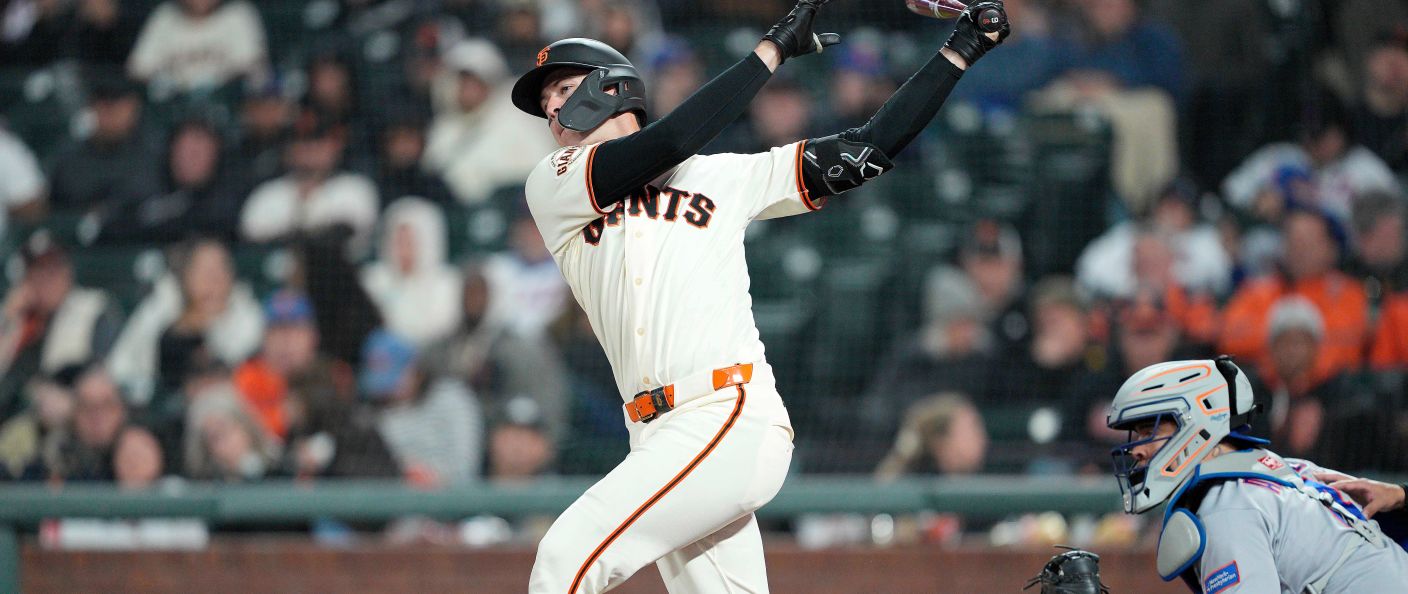 Action du match entre les Mets et les Giants, au Oracle Park.